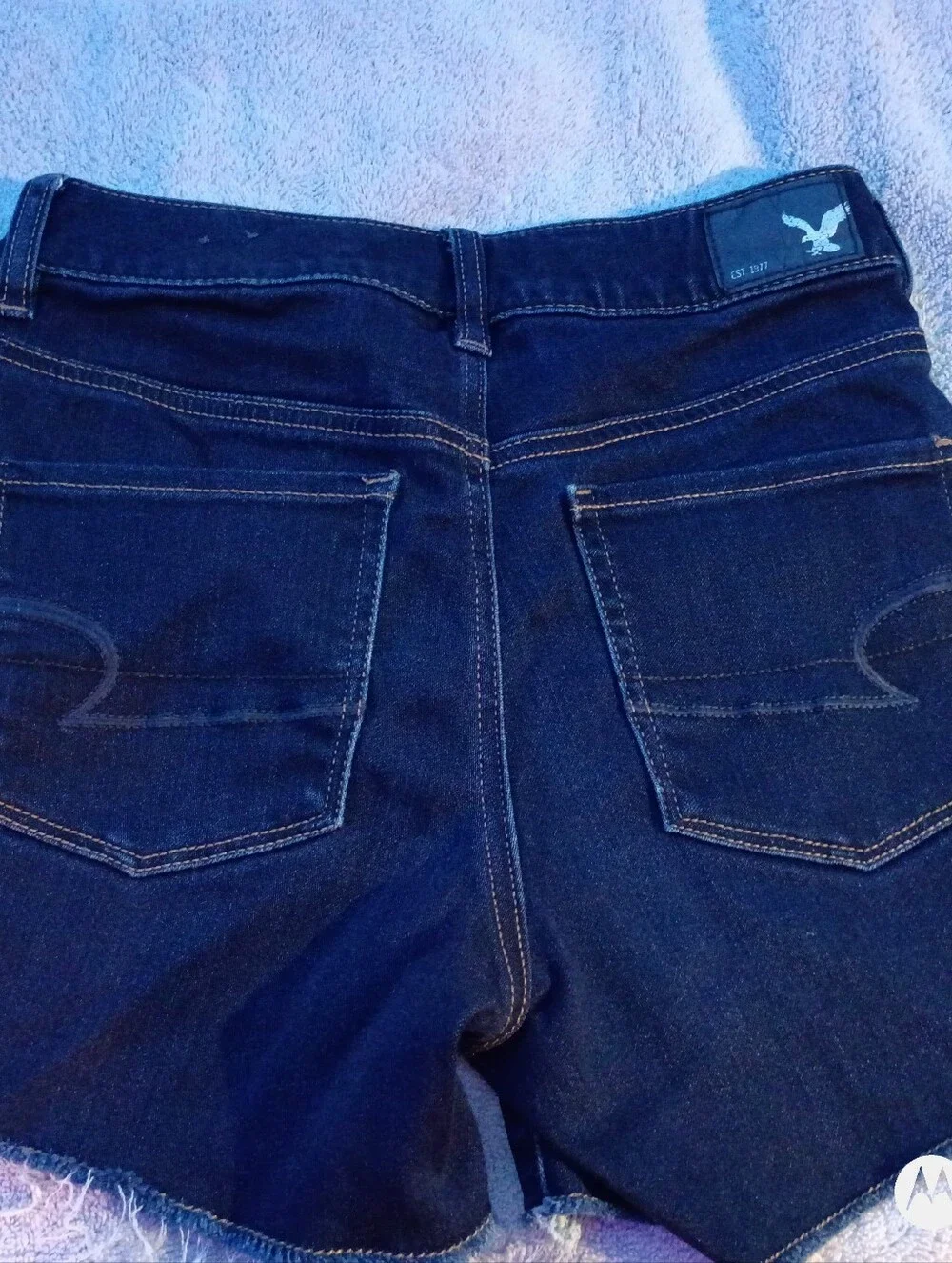 American Eagle Outfitters Navy Blue Denim Cutoff Shorts